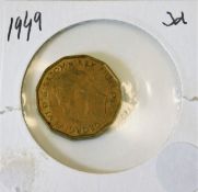 A high grade 1949 threepence