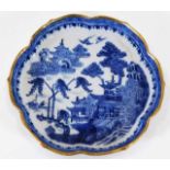 A small 18thC. Chinese porcelain blue & white spoo