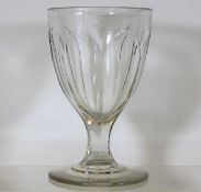 A 19thC. glass rummer with shaped bowl 5.375in hig