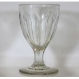 A 19thC. glass rummer with shaped bowl 5.375in hig