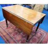 A 19thC. mahogany Pembroke table with flush fittin