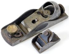 A Victorian Stanley block plane twinned with a sma