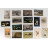 A quantity of greetings & animal postcards approx.