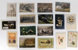 A quantity of greetings & animal postcards approx.