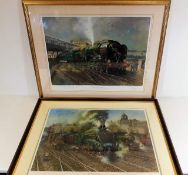 Two hand signed & framed Terence Cuneo prints of s