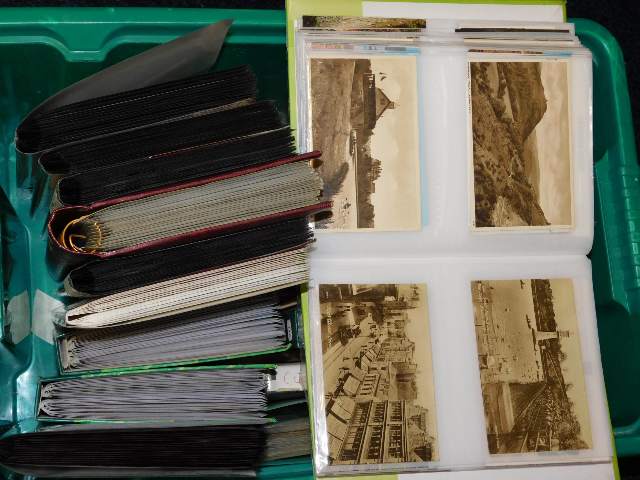 Approx. 19 albums of topographical postcards