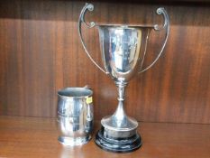 Two silver plated East Cowes Angling Society troph