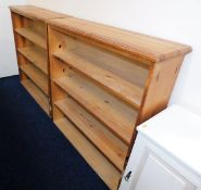 Two pine low level bookcases
