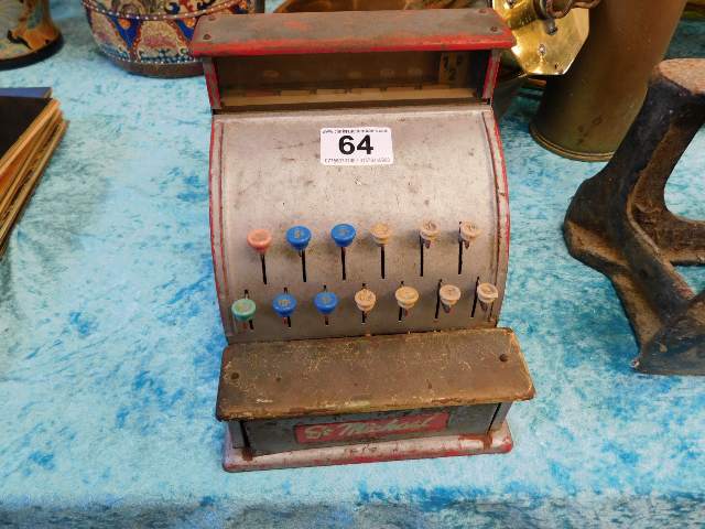 A child's toy cash register