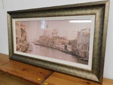 A framed photographic print of Venice