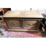 An oak blanket box