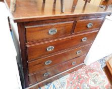 A 19thC. mahogany chest of drawers