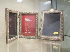 Two silver plated photo frames