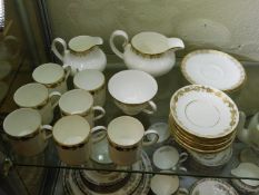 A small quantity of gilded teaware