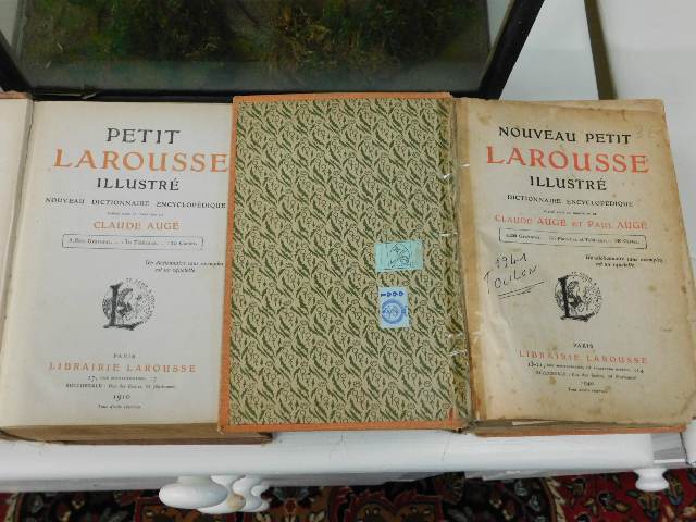 A 1910 edition of petit larousse illustré twinned