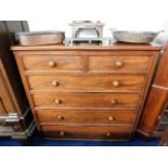 A 19thC. mahogany chest of drawers