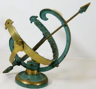 A decorative brass sundial