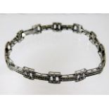 A 9ct white gold bracelet set with approx. 2.5ct d