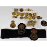 A quantity of brass & cloth naval badges