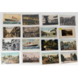 A quantity of mixed postcards including Exhibition