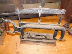 A U.S. antique metal workers saw from Greenfield M