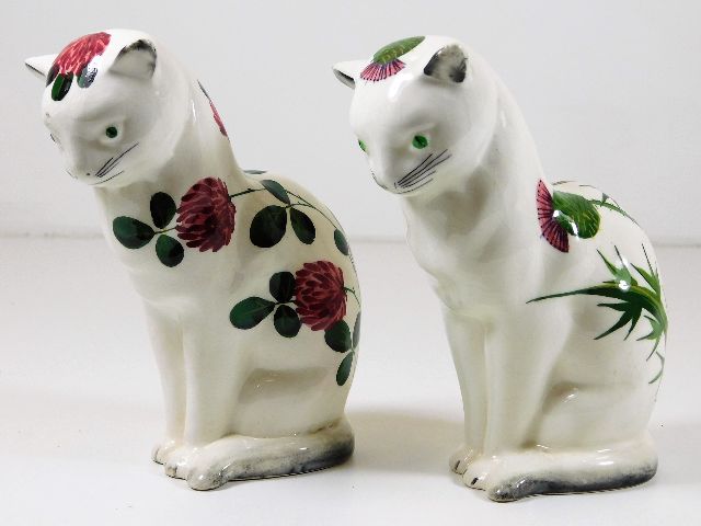 Two Plichta porcelain cats 5.5in