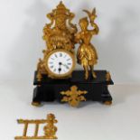 A French style gilt clock a/f