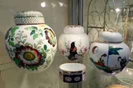 A Chinese porcelain ginger jar & three other items