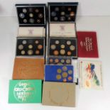 Four Royal Mint proof coin sets & eight other coin