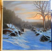 An Alan Kingwell oil on canvas winter scene