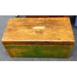A robust wooden carpenters tool box