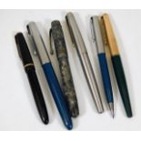 A small collection of fountain pens & pens includi