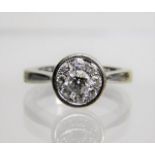 An 18ct white gold daisy style ring approx. 0.5ct