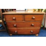 A low level mahogany chest of drawers 37in wide x
