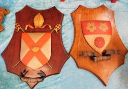 Two early 20thC. mounted coats of arms, Hampshire