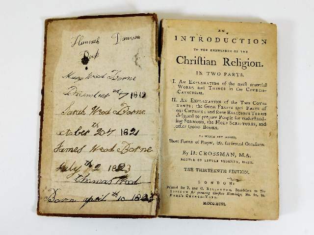 Book: Christian Religion 1796, some faults & graff