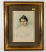 A framed & signed early 20thC. Florence Hannam wat