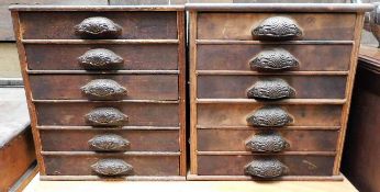 Two small c.1900 engineers chests of drawers inclu