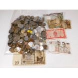 A quantity of mixed coinage & bank notes