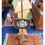 A Victorian rosewood firescreen