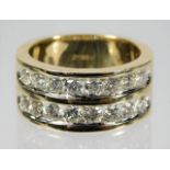 A substantial 14ct gold ring set with approx. 2.4c