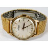 A gents 9ct gold Accurist anti-magnetic watch