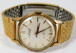 A gents 9ct gold Accurist anti-magnetic watch