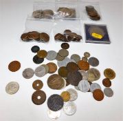A quantity of various coins