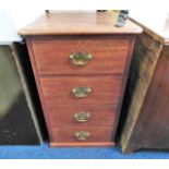 A small brass handled mahogany chest of drawers 17