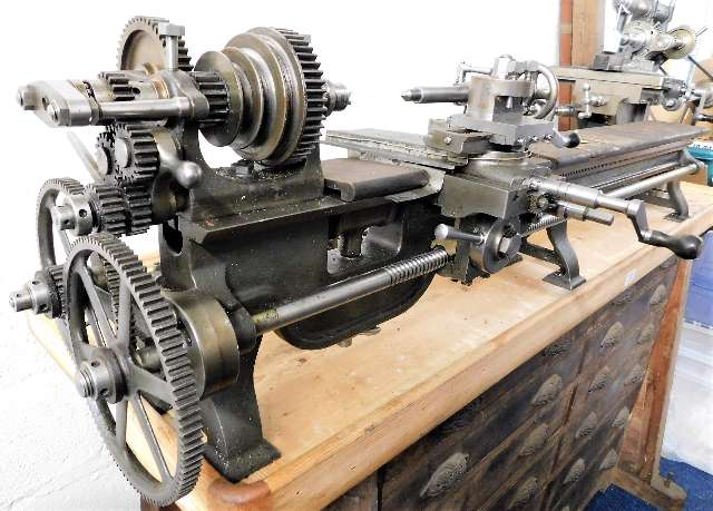 An Edwardian engineers lathe, probably by Arthur F