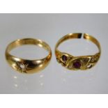 Two 18ct gold rings, both a/f 8.4g