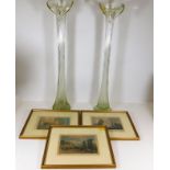 Two large jack in pulpit style vases twinned with