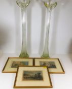 Two large jack in pulpit style vases twinned with