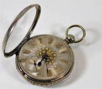 A gents Victorian silver cased fusee pocket watch